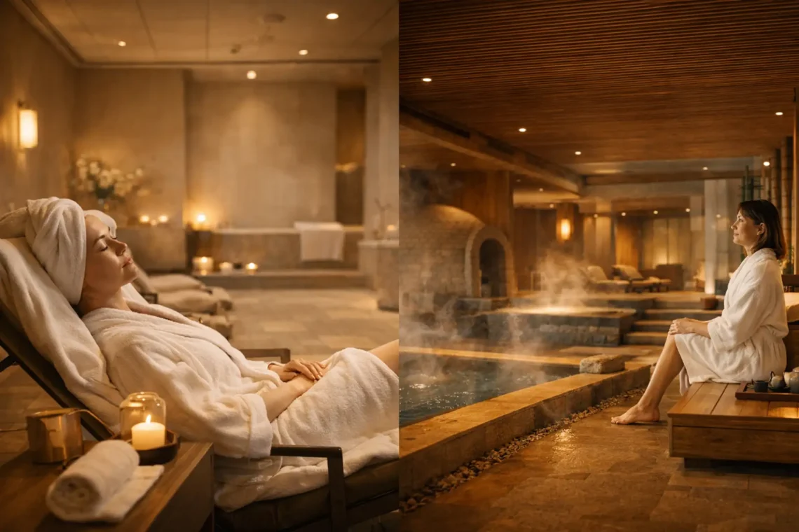Korean spa vs Western spa cost and value comparison visual