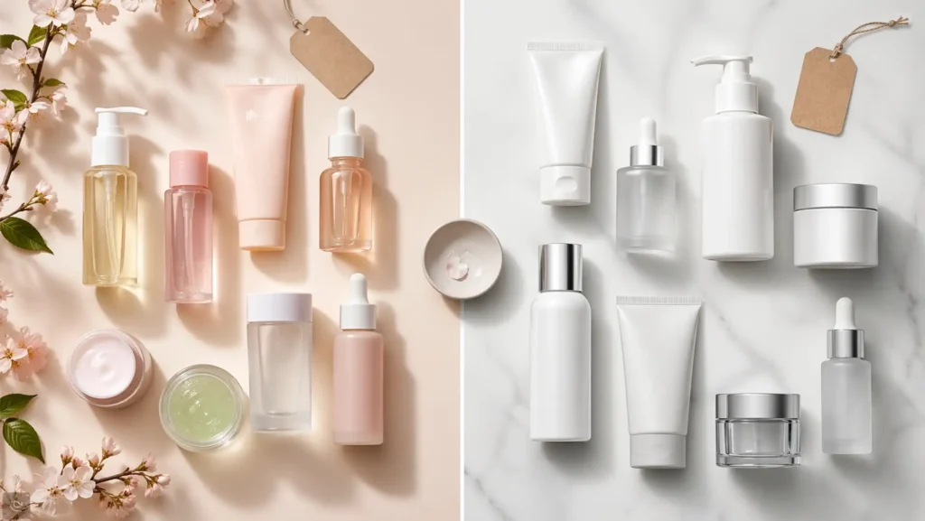 Korean vs US skincare cost comparison visual